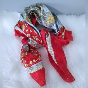 Pierre Balmain vintage Francois 1er collection large scarf 34"